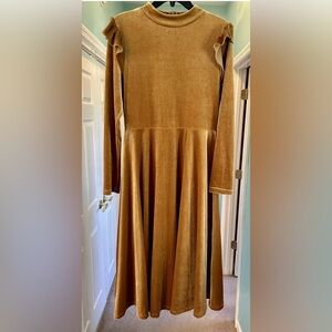Ivy City Co Gold La La Lady Dress Size Large